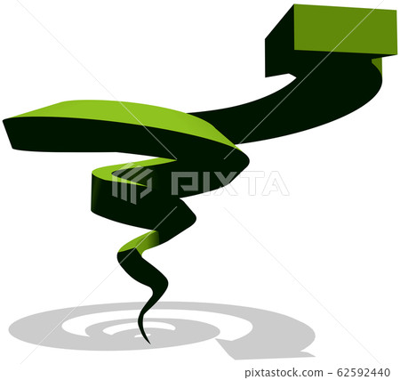 Vector illustration Slowly growing swirl arrow image Transparent background 62592440