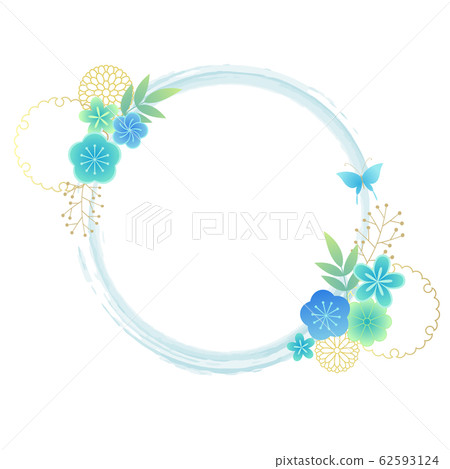 藍色日式相框 藍色日式相框 62593124