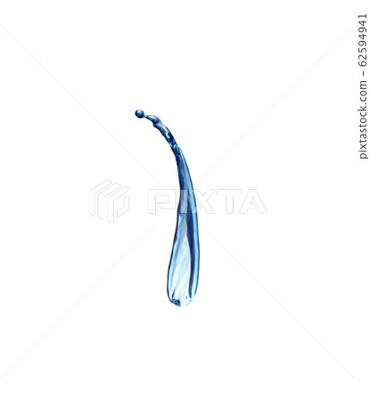 Blue splash closeup shoot, isolated on white 62594941