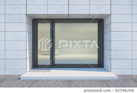 Shop showcase and entrance, 3d rendering 62596209