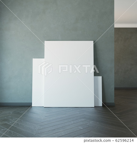 blank picture on the wall, 3d rendering 62596214