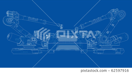 Assembly of motor vehicle. Vector - Stock Illustration [62597916] - PIXTA