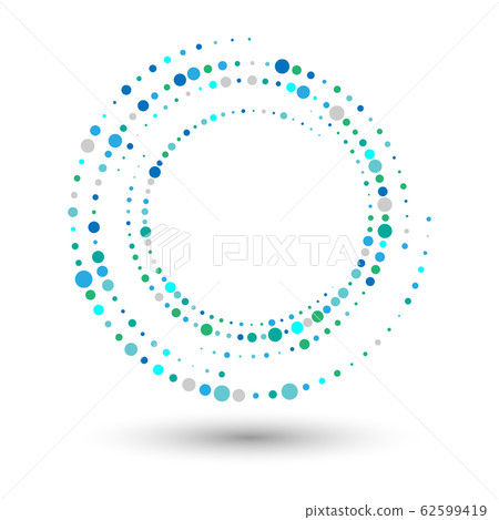 Halftone spiral as icon or background. Abstract 62599419