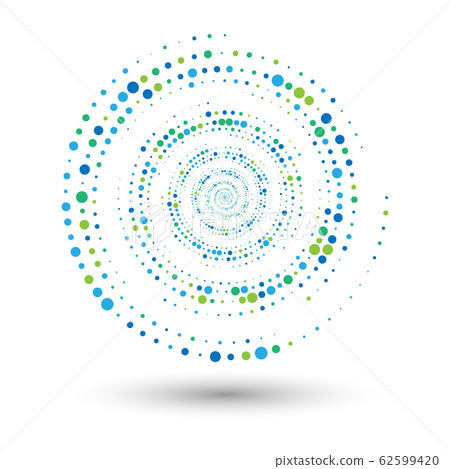 Halftone spiral as icon or background. Abstract 62599420