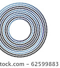 The abstract art background with geometric dot circle. 62599883