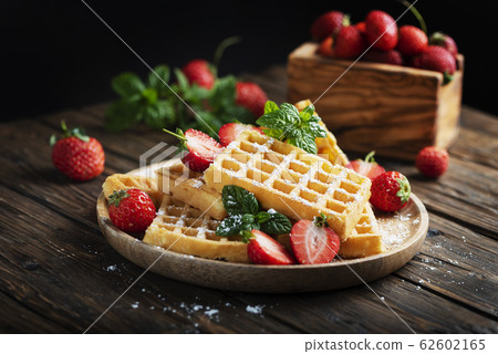 Homemade sweet waffle 62602165