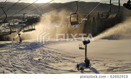 Hakuba Happoone Ski Resort Nagiyama slope where snow machine blows Hakuba Happoone Ski Resort Nagiyama slope where snow machine blows 62602918