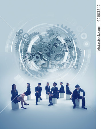 large number of people, gear, cog-wheel 62603242