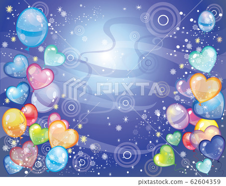 Background with balloons dark blue - Stock Illustration [62604359] - PIXTA