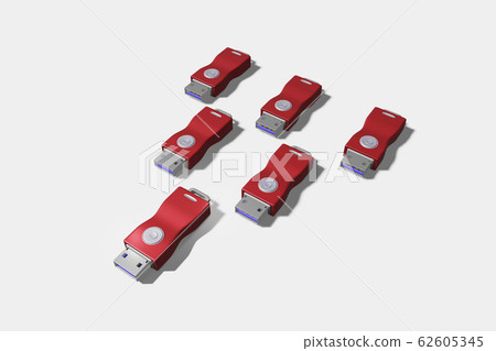 USB存儲器(3DCG:白色背景) USB存儲器(3DCG:白色背景) 62605345