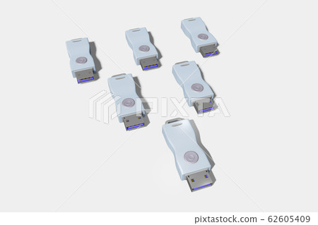 USB memory (3DCG: white background) 62605409