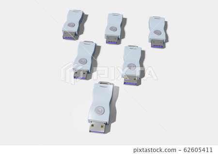 USB memory (3DCG: white background) 62605411