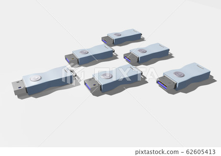 USB memory (3DCG: white background) 62605413