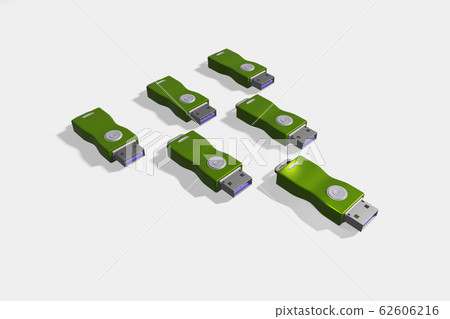 USB memory media copy (3DCG: white background) 62606216