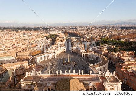 Saint Peter square aerial view, Vatican city 62606366