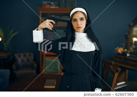 Nun with a gun at her temple, the sin of suicide 62607360