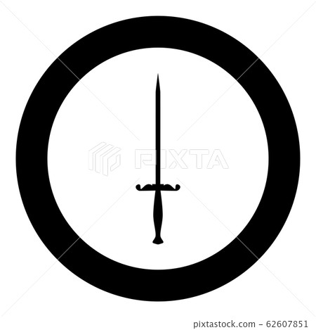Stylet knife Stiletto icon in circle round black 62607851