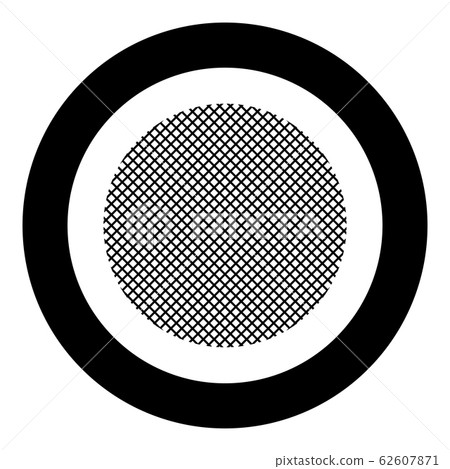 Round filter material icon in circle round black 62607871