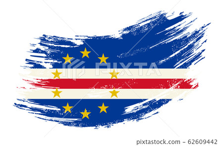 Cape Verde flag grunge brush background. Vector illustration. Cape Verde flag grunge brush background. Vector illustration. 62609442