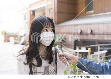 街頭面試面具的女人東京原宿 62611602