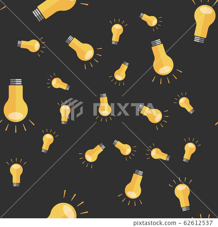 Light Bulb. Seamless vector pattern on the black - Stock Illustration ...