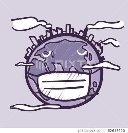 The world is full of dust, smoke, pollution hand drawn doodle cartoon. Ecology care and eco friendly concept. The world is full of dust, smoke, pollution hand drawn doodle cartoon. Ecology care and eco friendly concept. 62613510