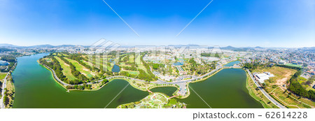 Aerial view of Da Lat city beautiful tourism Aerial view of Da Lat city beautiful tourism 62614228
