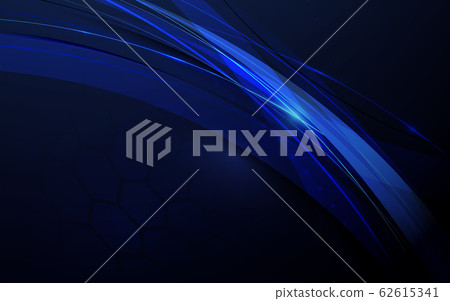 Abstract blue geometric technology and science background with distorted lines, swirls, bright 62615341