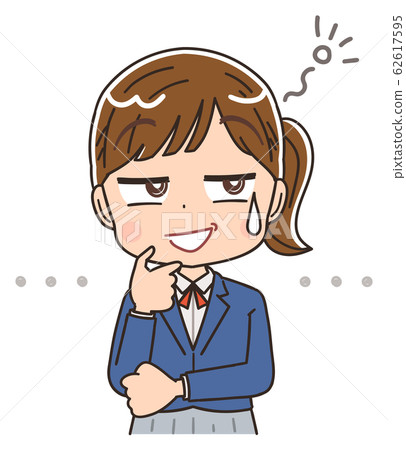 女學生插畫女孩女人初中生西裝外套漫畫卡通 女學生插畫女孩女人初中生西裝外套漫畫卡通 62617595