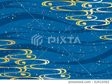 流水嵴藍色日本圖案背景 流水嵴藍色日本圖案背景 62618362