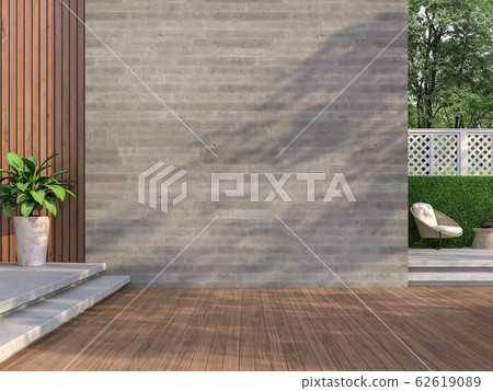 Contemporary loft style balcony 3D render 62619089