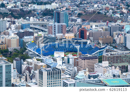 日本橫濱城市景觀：橫濱體育場等的景色= 2020年2月4日 62619113