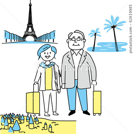 年長的夫婦出國旅行 年長的夫婦出國旅行 62619985