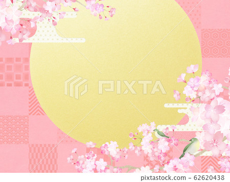 Background-Japanese-Japanese paper-Japanese style-Japanese pattern-Spring-Sakura-Mejiro-Pink-Frame Background-Japanese-Japanese paper-Japanese style-Japanese pattern-Spring-Sakura-Mejiro-Pink-Frame 62620438