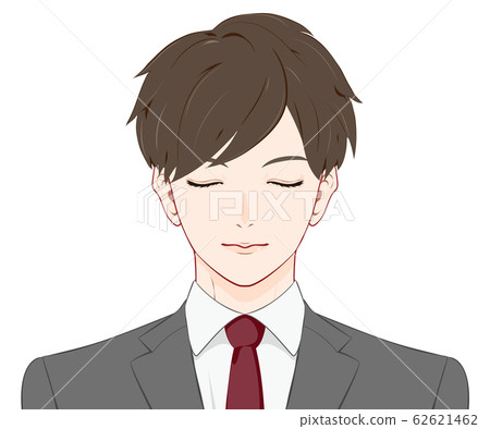 Men in suits with closed eyes 62621462