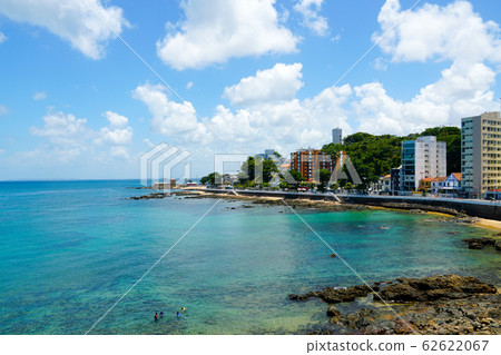 Coastline city of Salvador Bahia, Brazil. Boardwalk coast next the Barra lighthouse Coastline city of Salvador Bahia, Brazil. Boardwalk coast next the Barra lighthouse 62622067