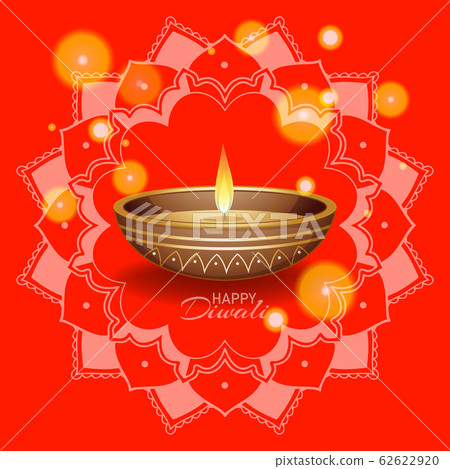 Background with mandala pantern for happy diwali 62622920