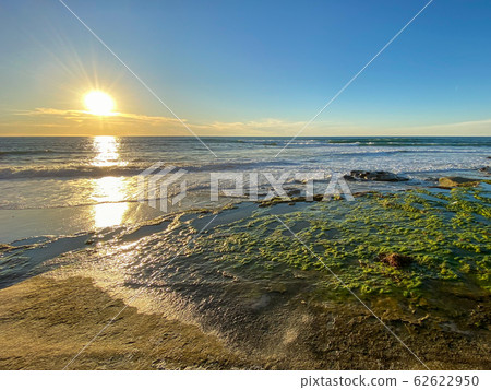 La Jolla shores and beach before sunset twilight in La Jolla San Diego La Jolla shores and beach before sunset twilight in La Jolla San Diego 62622950