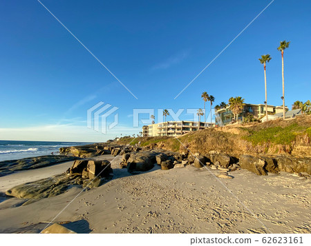 La Jolla shores and beach with building on the background in La Jolla San Diego 62623161