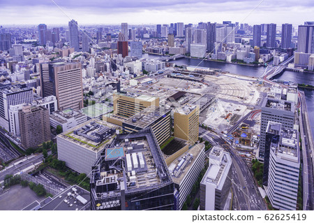 (東京)東京城市景觀@築地市場廢墟 (東京)東京城市景觀@築地市場廢墟 62625419