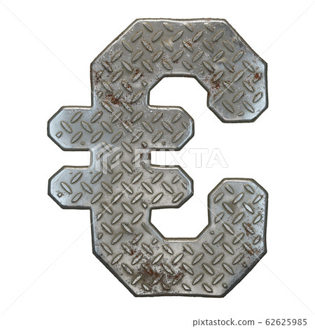 Industrial metal symbol euro on white... - Stock Illustration [62625985 ...