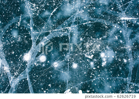 Texture of ice in frozen lake at Lake Baikal 62626719