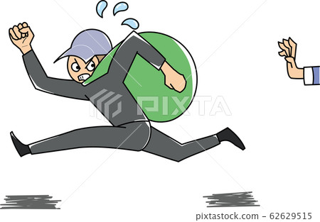 Thief dash escaping by police 62629515