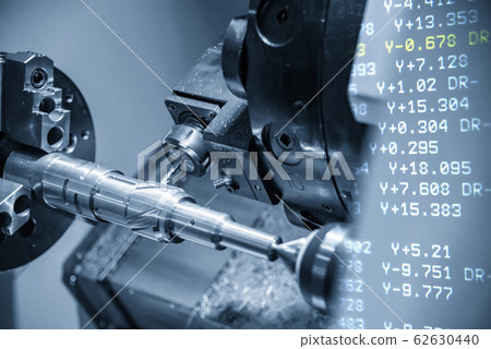 The abstract scene of CNC lathe machine . The abstract scene of CNC lathe machine . 62630440