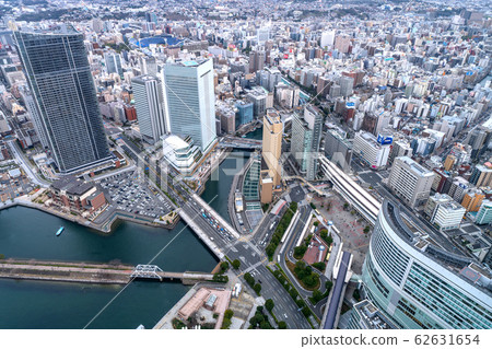 Yokohama cityscape in Japan: overlooking Sakuragicho Station, etc. = February 4, 2020 62631654