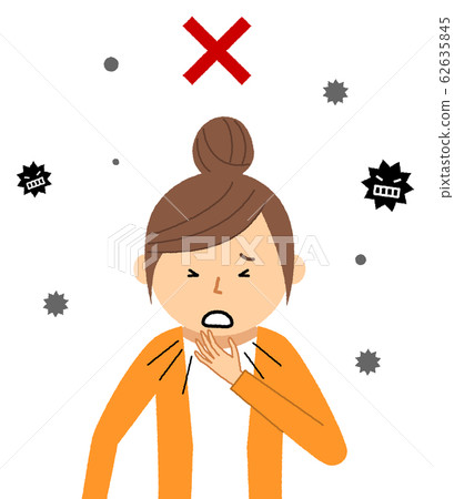 Young woman cold flu 62635845