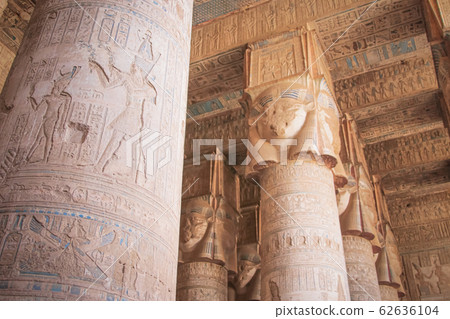 Beautiful interior of the Temple of Dendera or the 62636104