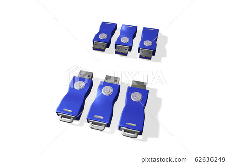 USB memory (3DCG: white background) 62636249