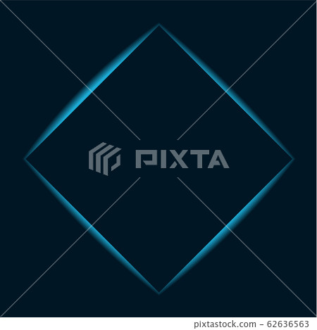 Blue neon banner. Square shape of background Blue neon banner. Square shape of background 62636563