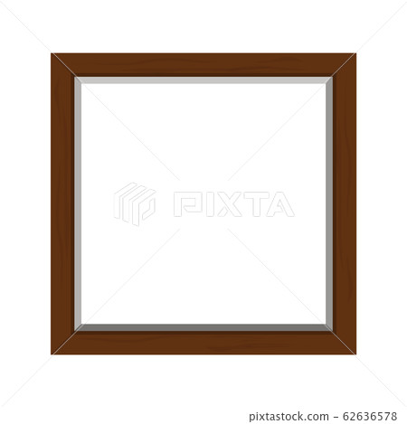 Wooden frame hanging on the wall vector isolated - Stock Illustration ...